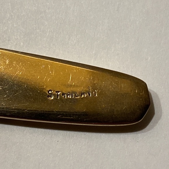 Vintage Siam Brass and Wood Serving Fork and Spoon - Picture 12 of 12